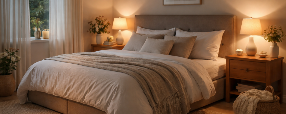 Dormitorio limpio y organizado